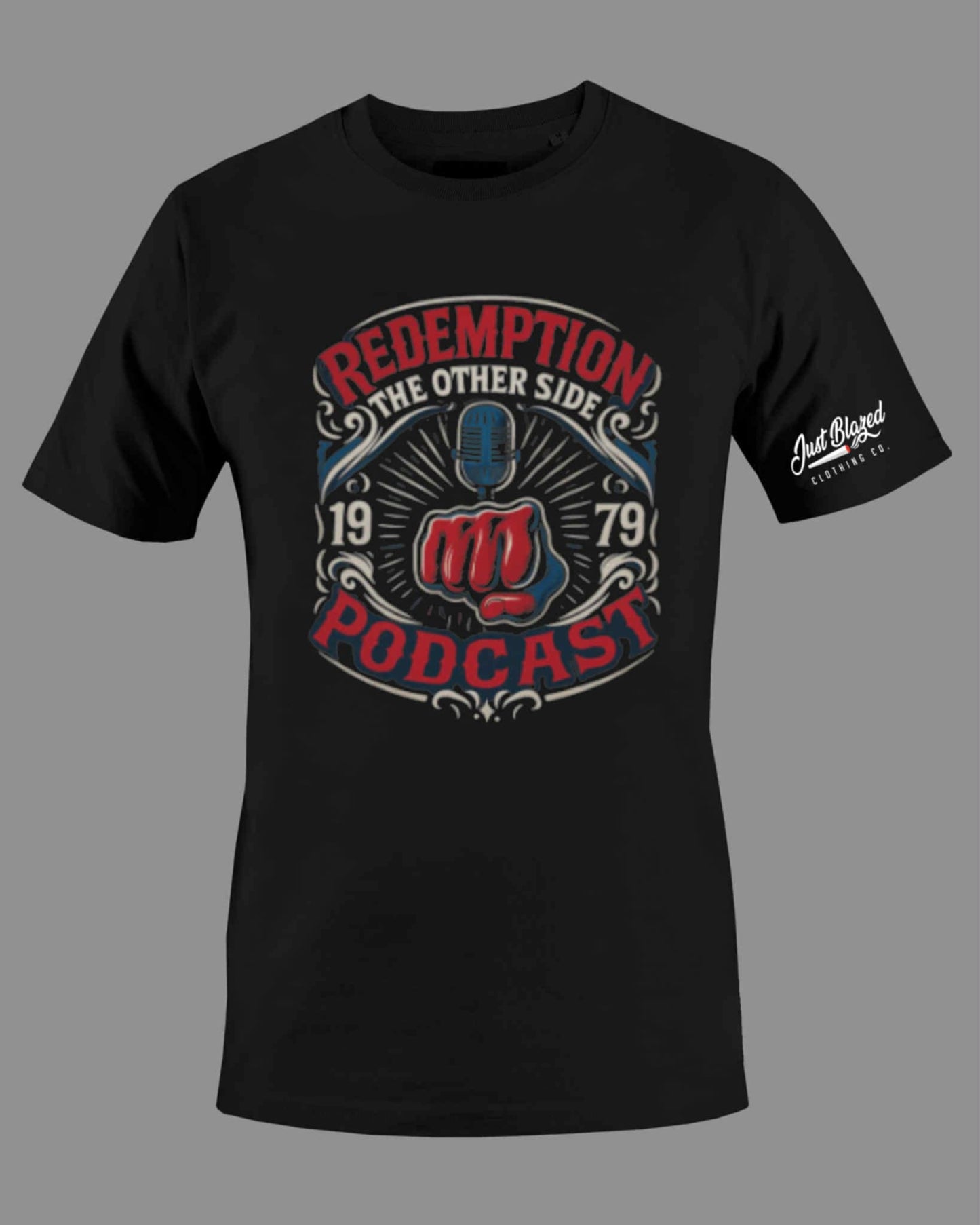 Redemption- The Other Side With Mike G Podcast Shirt By Just Blazed.