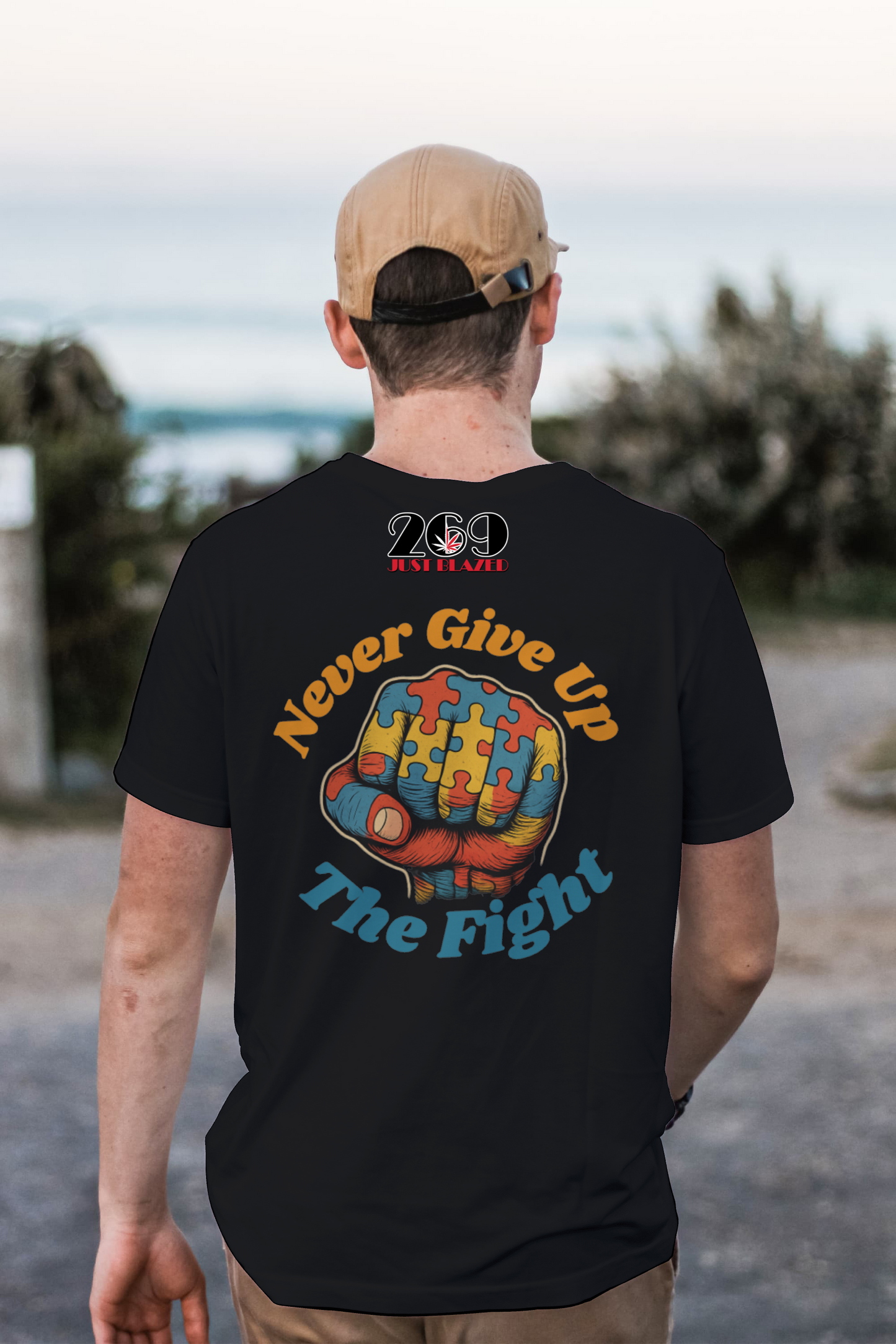 DA420CHEF X Just Blazed Collab Shirt-Never Give UP The FIGHT 👊🏼