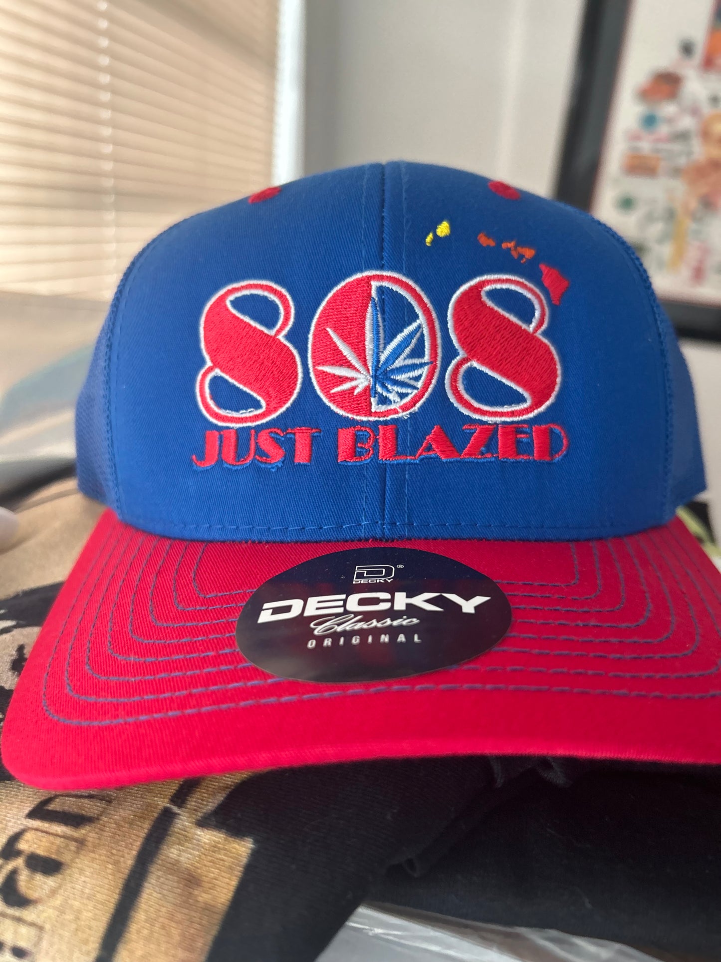 808 Just Blazed with Hawaiian islands and Just Blazed Clothing Co.