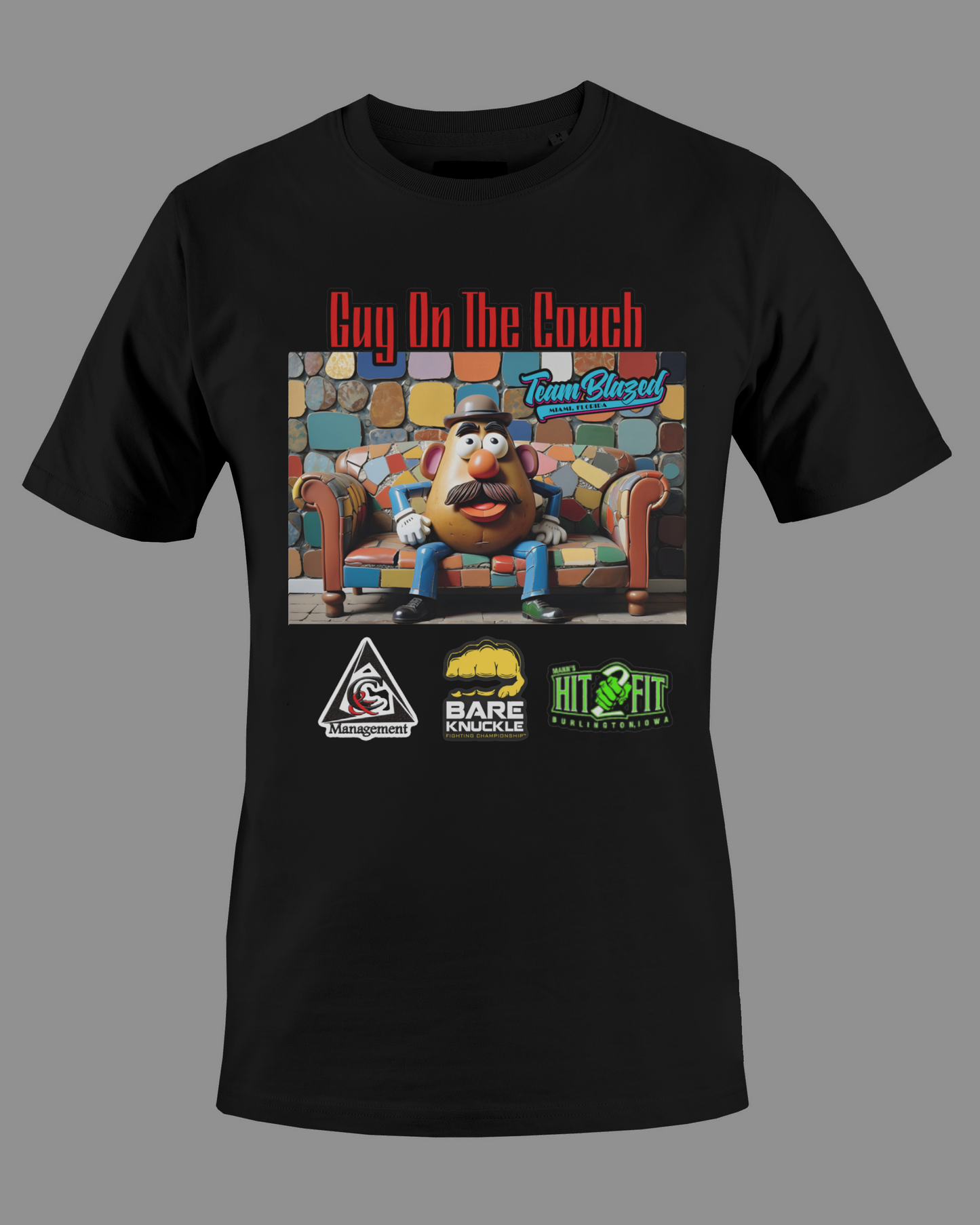 Guy On The Couch Fight Shirt Featuring Mr. Potato Head