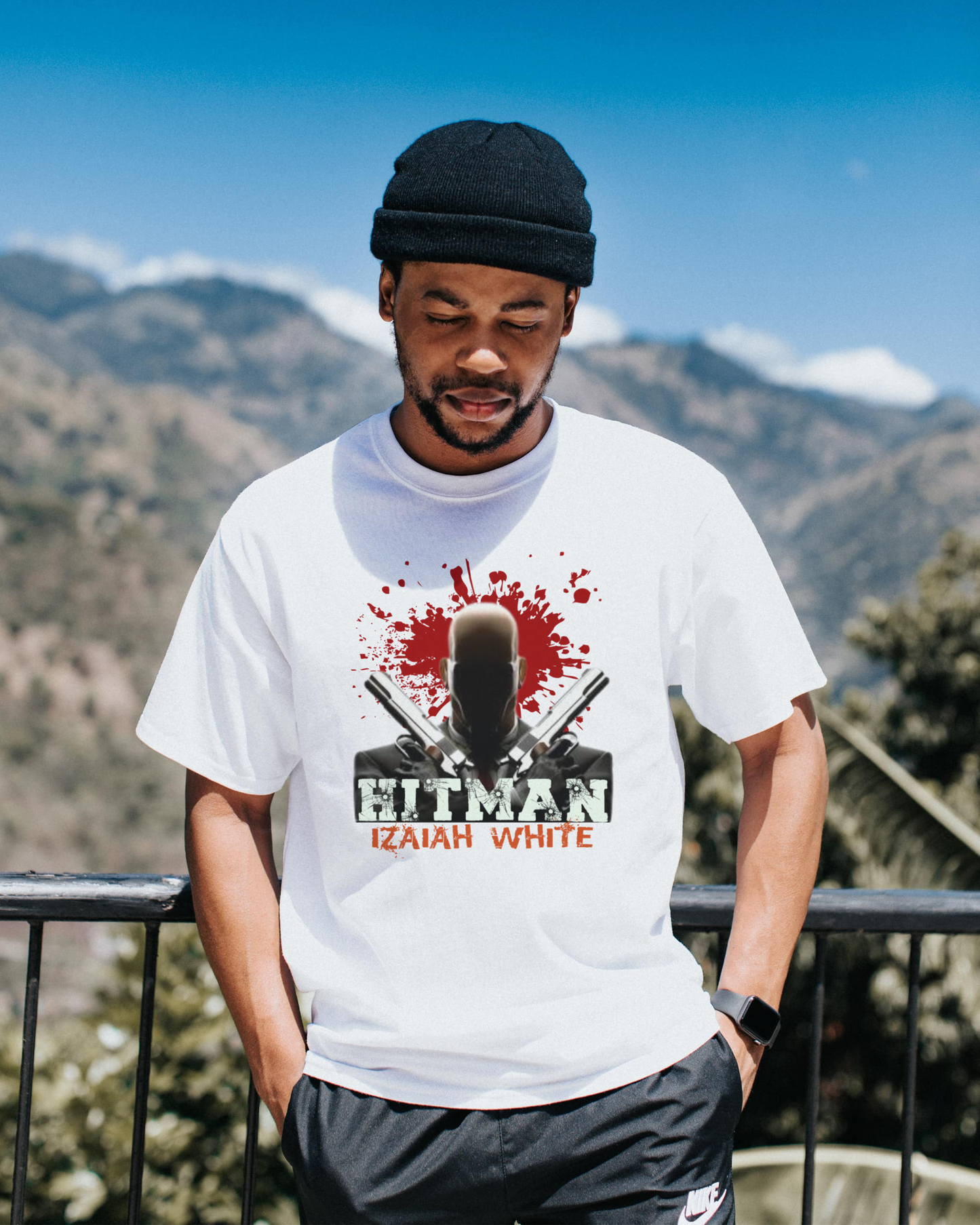 Offical Izaiah “HitMan”White Fight Shirt
