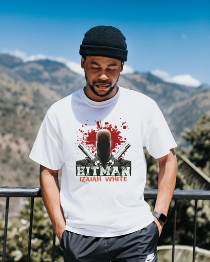 Offical Izaiah “HitMan”White Fight Shirt