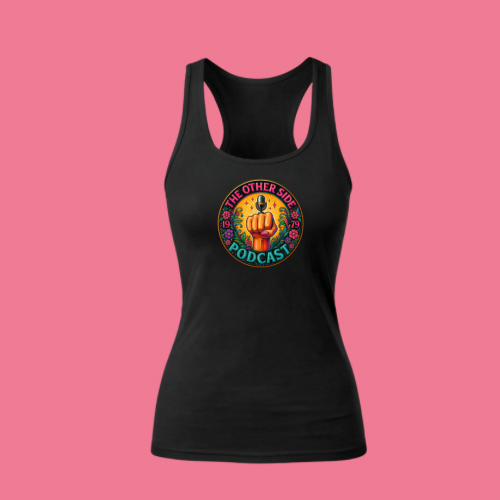 The Other Side With Mike G Ladies Razorback Tank Top By Just Blazed.