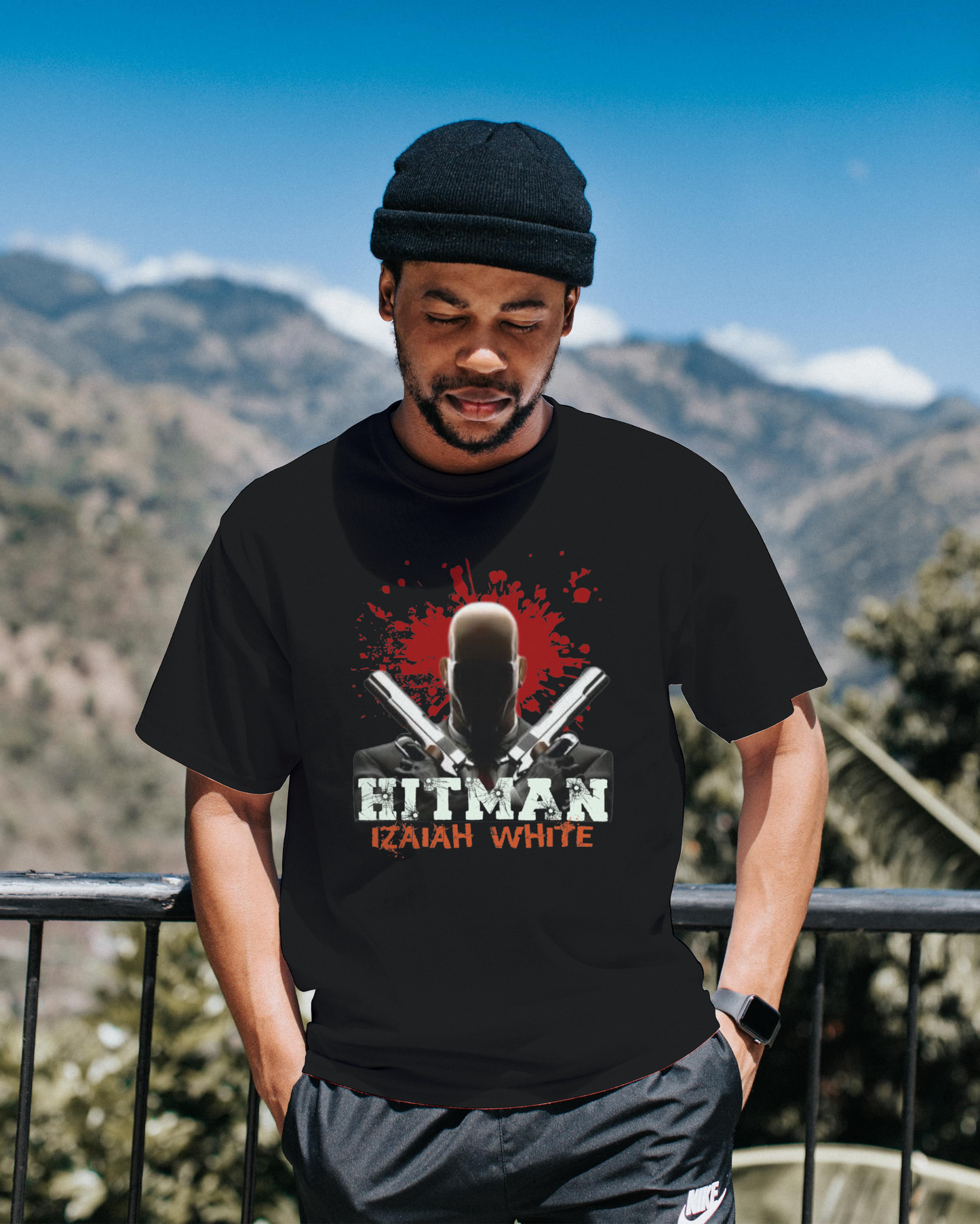 Offical Izaiah “HitMan”White Fight Shirt
