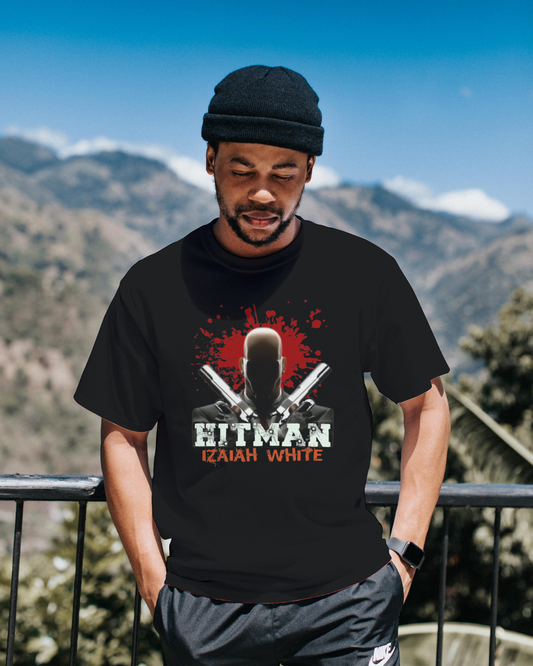 Offical Izaiah “HitMan”White Fight Shirt