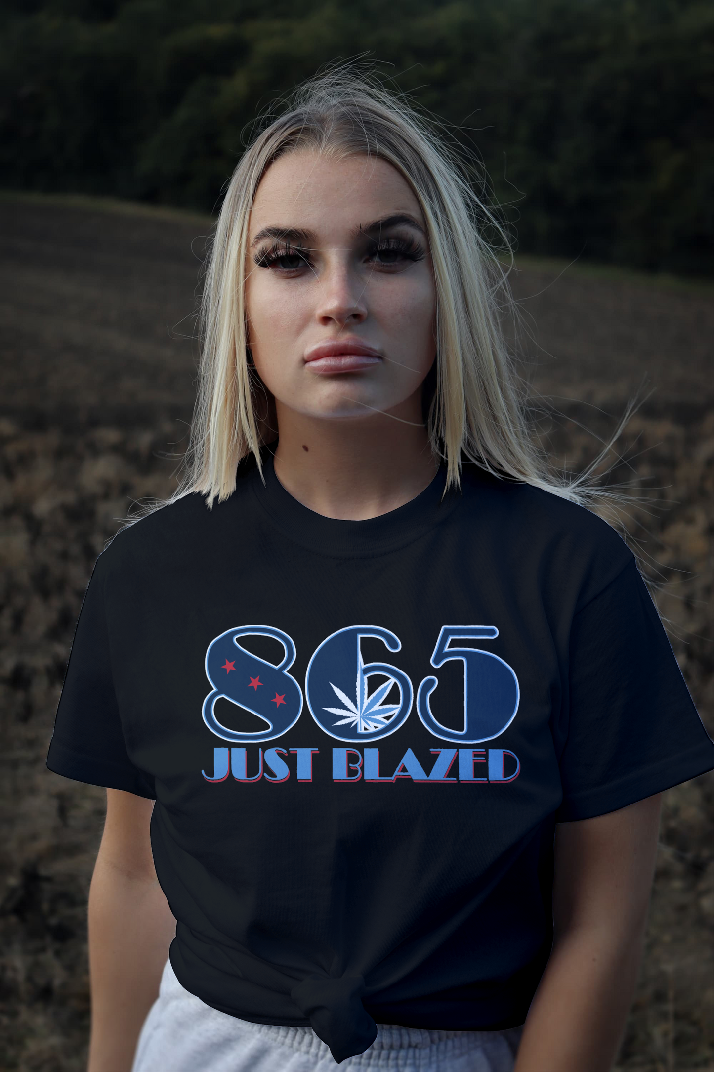 865 Just Blazed Area Code Shirt-Featuring the Tennessee Titans Colors