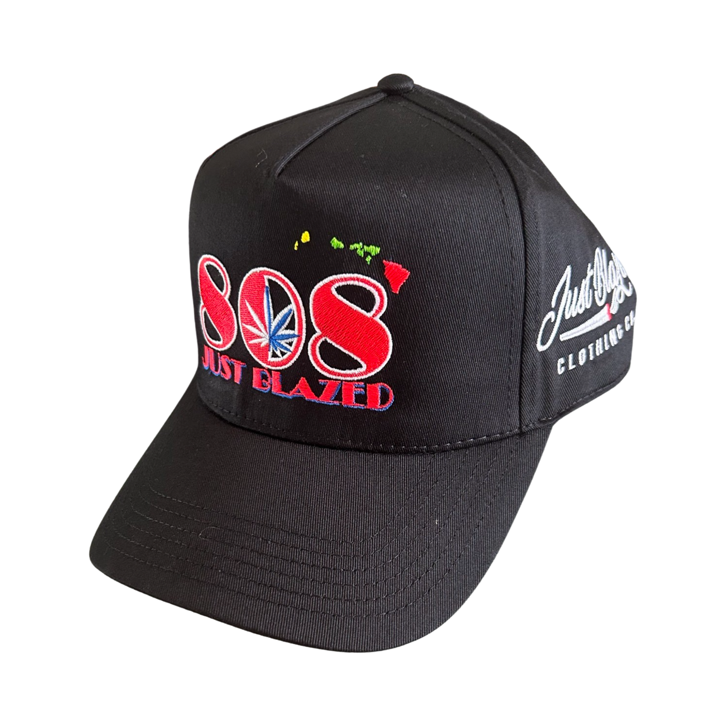 808 Just Blazed with Hawaiian islands and Just Blazed Clothing Co.