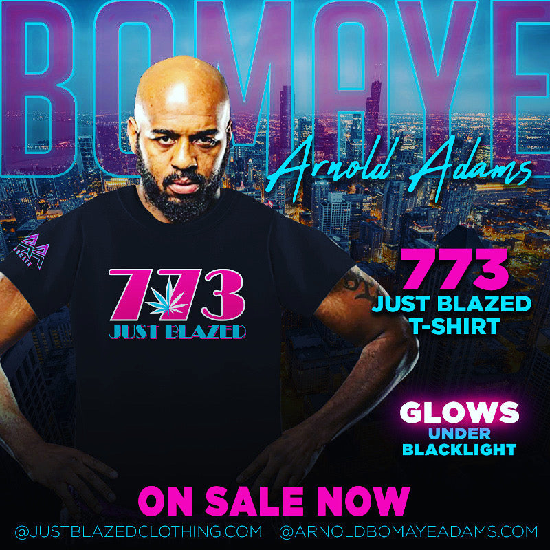 Exclusive Arnold Adams X Just Blazed 773 Collab- Custom Glow Shirt